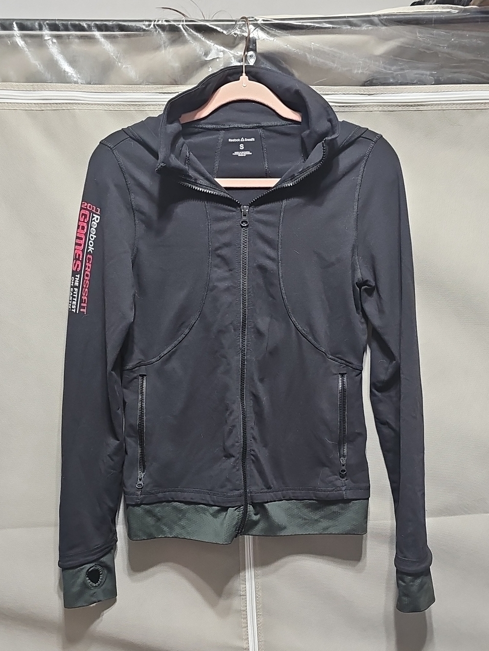 Reebok Black Performance Full-Zip Jacket with Hood